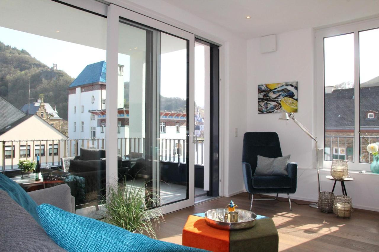 Mosel-Loggia - Luxusapartment -Terrass - Klimaanlage Трабен-Трарбах Экстерьер фото